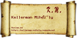 Kellerman Mihály névjegykártya